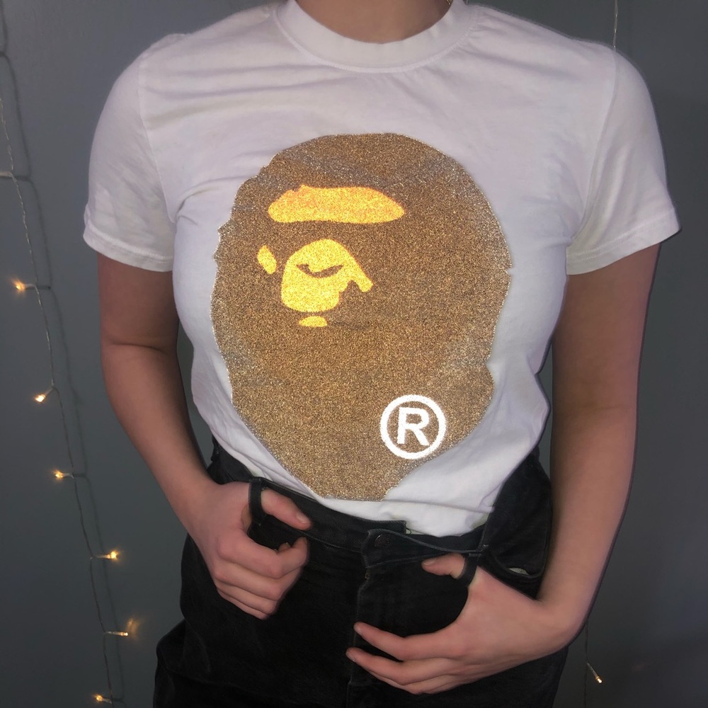BAPE reflective head t-shirt